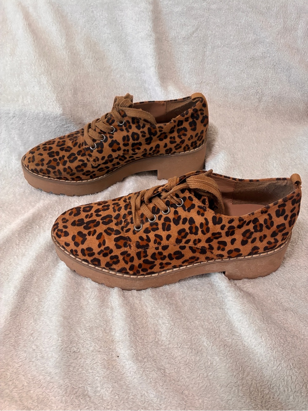 Dirty Laundry Leopard Platform Oxfords - Brown